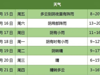 关注本地15日天气预报，从容应对春日多变天气